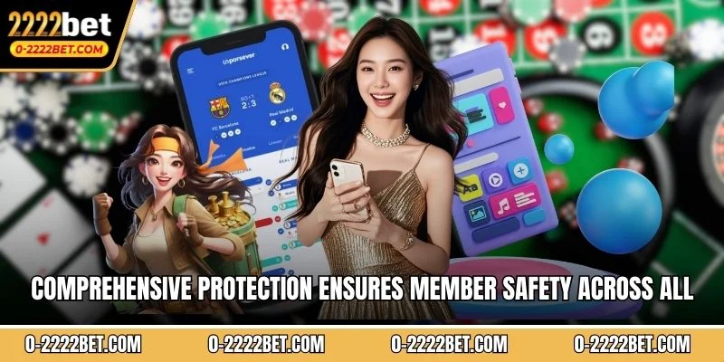 Comprehensive protection ensures member safety across all gaming activities and transactions