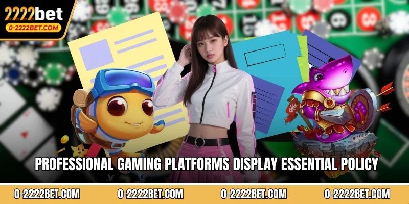 Professional gaming platforms display essential policy information clearly  