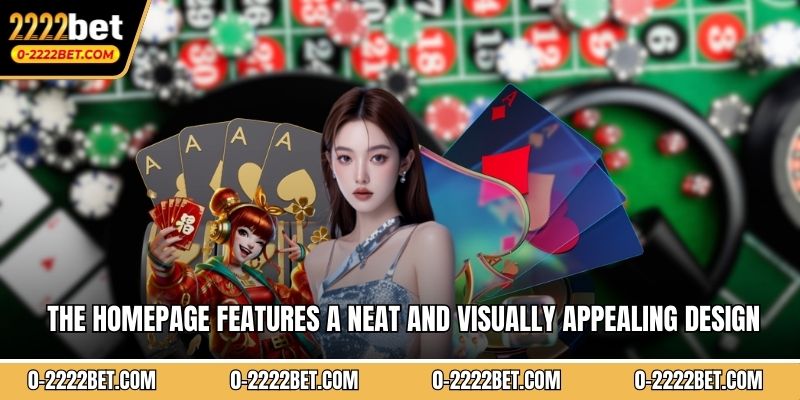 The homepage features a neat and visually appealing design